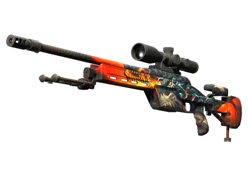 StatTrak™ SSG 08 | Dragonfire (Factory New)