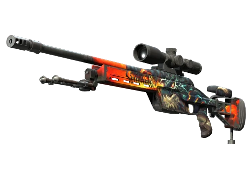StatTrak™ SSG 08 | Dragonfire (Well-Worn)
