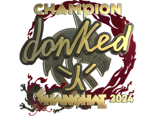 Sticker | donk (Gold, Champion) | Shanghai 2024