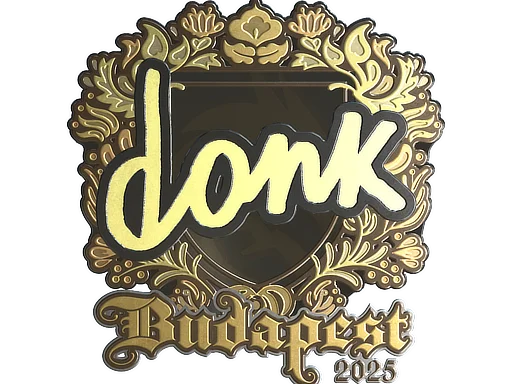 Sticker | donk (Gold) | Budapest 2025