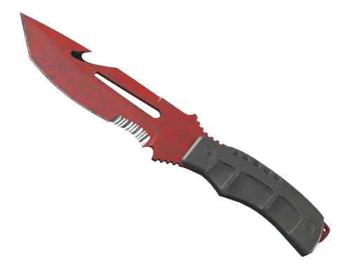 ★ StatTrak™ Survival Knife | Crimson Web (Well-Worn)
