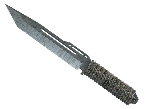 ★ Paracord Knife | Damascus Steel (Well-Worn)